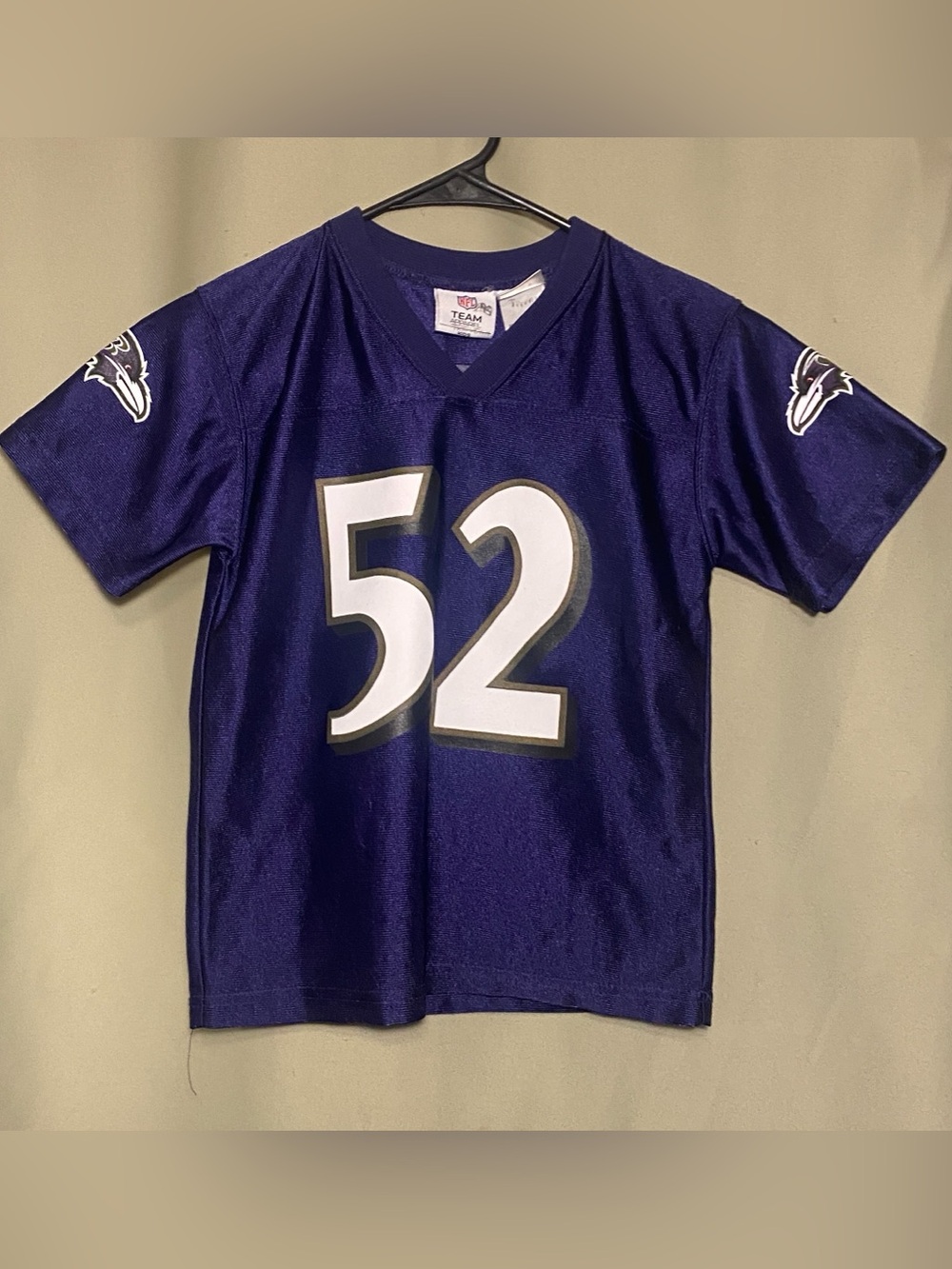 NFL Kids Purple #52 Ravens Football Jersey Boys M (5/6)